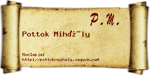 Pottok Mihály névjegykártya