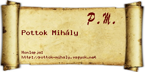 Pottok Mihály névjegykártya
