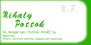 mihaly pottok business card